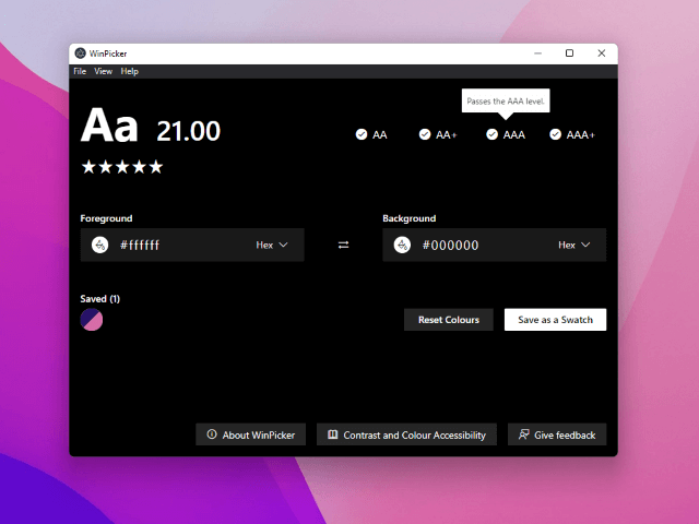 Winpicker selection screen
